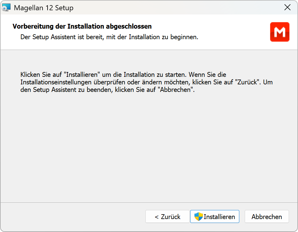 Vorbereitungen abgeschlossen